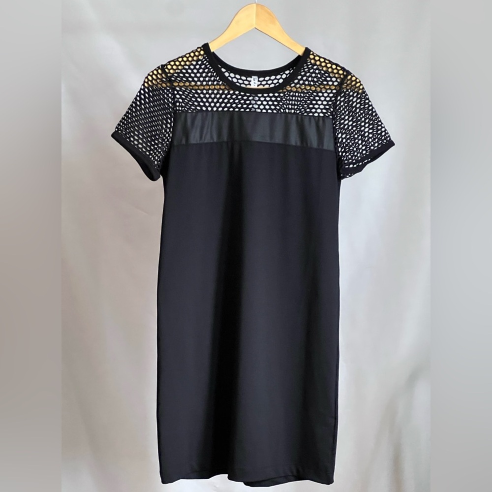 Fabletics Elegant Chic Black Mesh Dress NWT